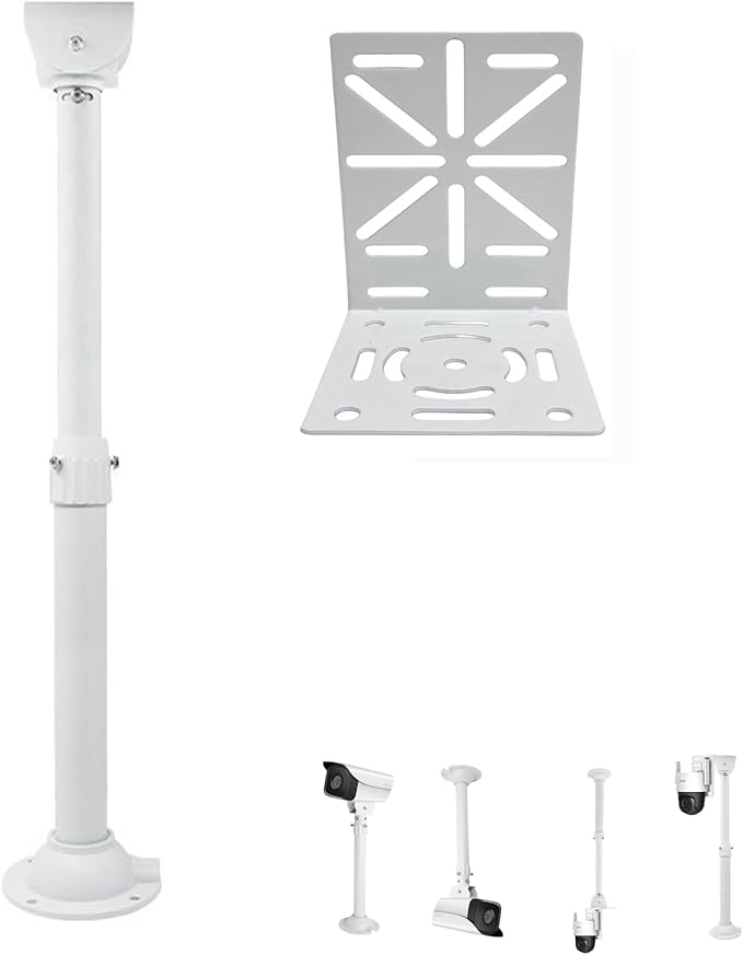 NVRTTRR L-Shape Dome Camera Bracket, Wall Ceiling Mount for Security Dome Cameras, Wall Mount (L-DGNP+38-59)