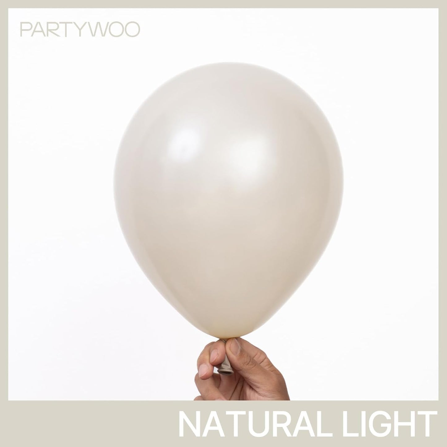 PartyWoo Pearl Beige Balloons - 50pcs 12 Inch Off White Latex Helium Balloons for Weddings & Events