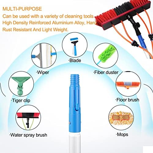 Glass Cleaning Brush Home Water Fed Telescopic Pole Kit Solar Panel Brush Rotating for Photovoltaic Panelï¼5m Telescopic Window Cleaning Pole with Extendable Brush Head Solar Panel Cleaning E