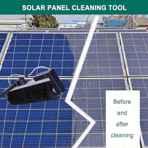 Automatic Solar Panel Cleaning Kit - 7.5m Water Fed Pole, Roller Brush Tool for Efficient Photovoltaic Panel Cleaning, Roof Water Brush for Easy Maintenance