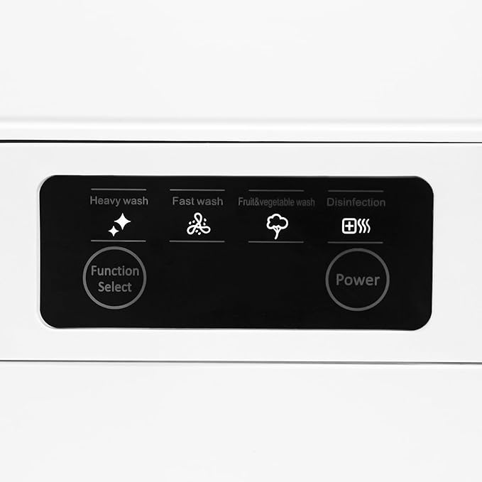 Portable Countertop Dishwasher, 1200W Mini Dishwasher W/Build-in 6L Tank & 4 Wash Modes, Tabletop Small Dish Washer W/Tempered Glass Window & 360° Dual Spray for Apartments & RVs