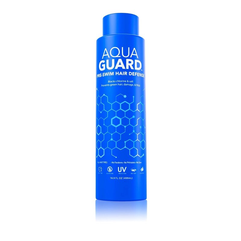 AQUA GUARD Pre-Swim Hair Defense | Family Size, Family Results | Prevents Chlorine Damage + Softens Hair While Swimming | Made in California | 16.9 oz
