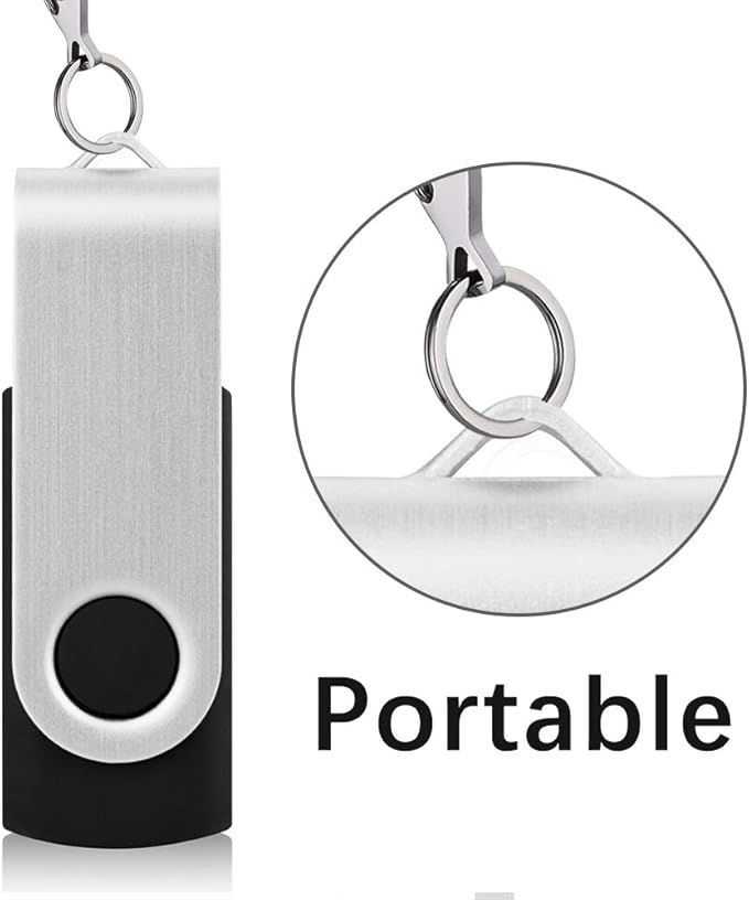 KEXIN 10 Pack 4GB Flash Drive Thumb Drive 4G USB Drive Memory Stick with LED Indicator, USB 2.0 Black