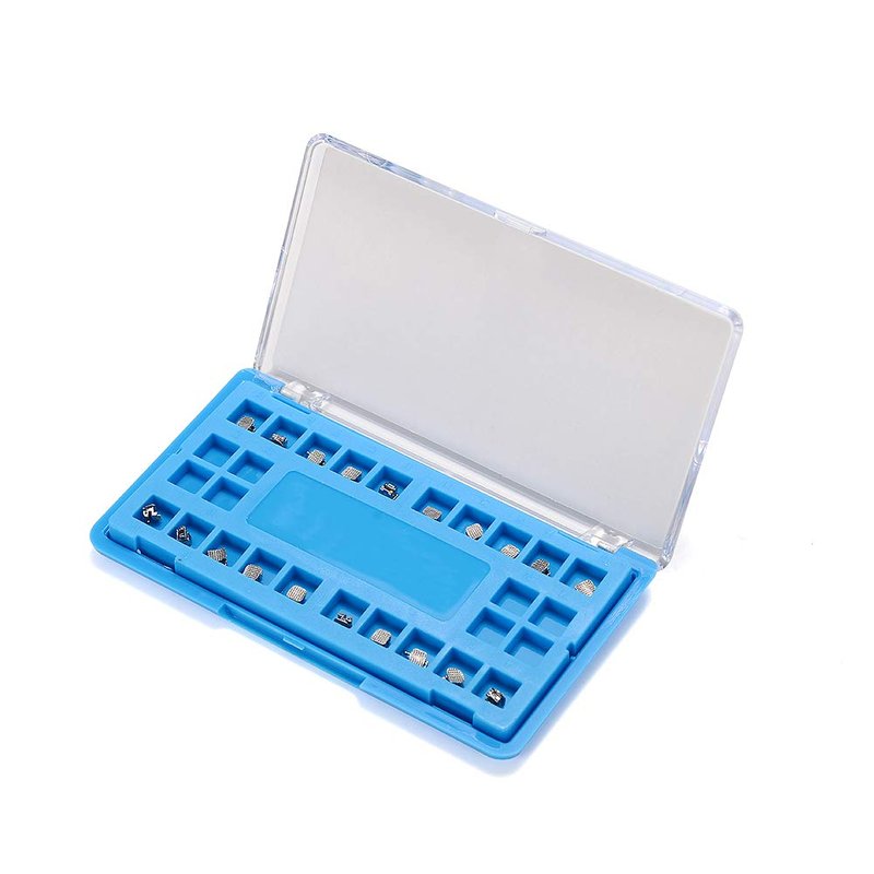 SNAWOP Orthodontic Self-Ligating Brackets 20PCS Dental Metal Braces with Open Tools Slot. Roth 022 3-4-5 with Hooks