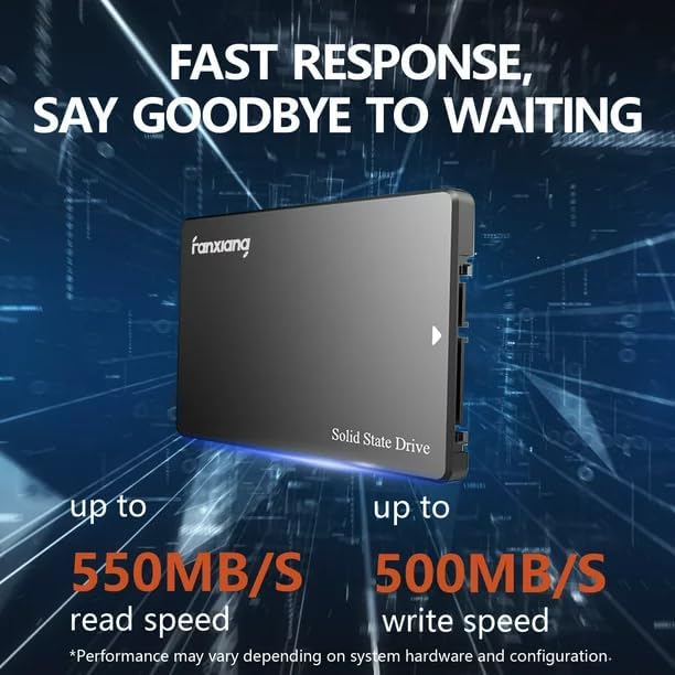 fanxiang S101 256GB SSD SATA III 6Gb/s 2.5" Internal Solid State Drive, Read Speed up to 500MB/sec, Compatible with Laptop and PC Desktops(Black)