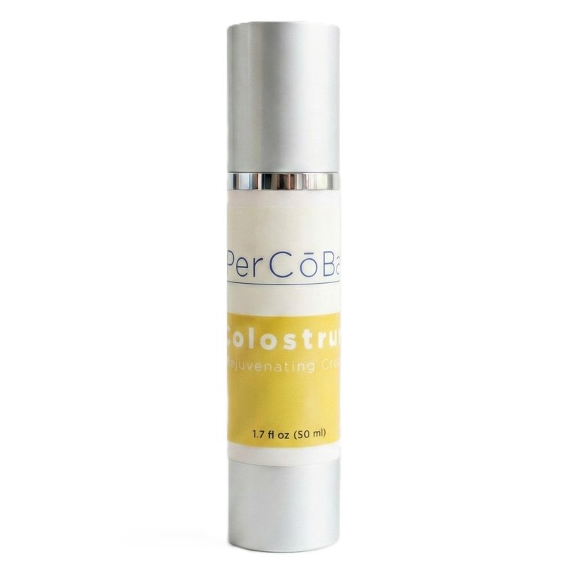 PerCōBa Colostrum Rejuvenating Cream - Anti-Aging Face, Neck & Hand Moisturizer with Vitamin A, E, and Jojoba - Non-Greasy Hydrating Cream for Radiant, Youthful Skin - 1.7 fl.oz.