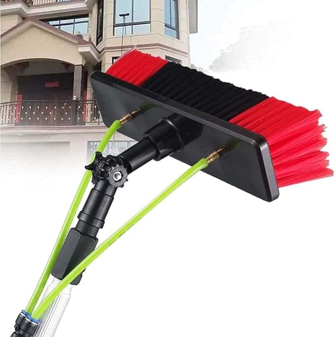 Photovoltaic Panel Cleaning, Window Clean, 3-12M Water Fed Telesbrush, Extendable Cleaner Conservatory Roof Cleaning Tools Pole/10M Rod/50Cm Brush Head