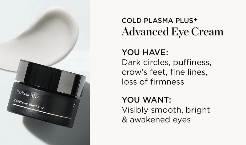 Perricone MD Cold Plasma Plus+ Advanced Eye Cream – Anti-Aging Eye Cream for Dark Circles, Puffiness & Wrinkles – Hydrating, Firming Eye Treatment with Peptides & Vitamin C – 0.5 fl oz