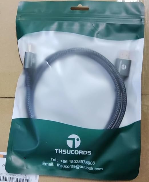 Thsucords 8K 4K HDMI Cable 3.3FT, High Speed Braided HDMI to HDMI 2.1 Cord Supports 8K@60Hz, 4K@120Hz 144Hz 48Gbps Compatible with Roku TV/PS5/HDTV/Blu-ray