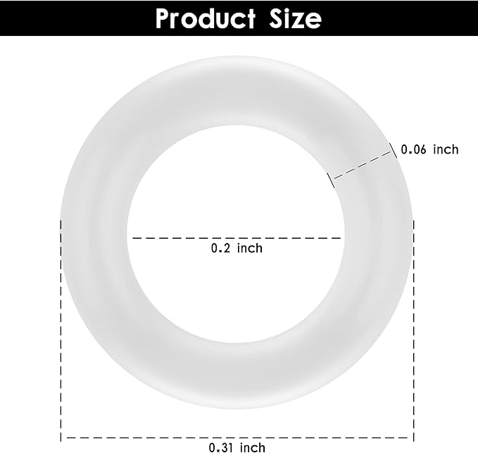 SoeFanier 200Pcs Clear O-Ring Switch Dampeners Keycap for Mechanical Keyboard Cherry Mx, White…
