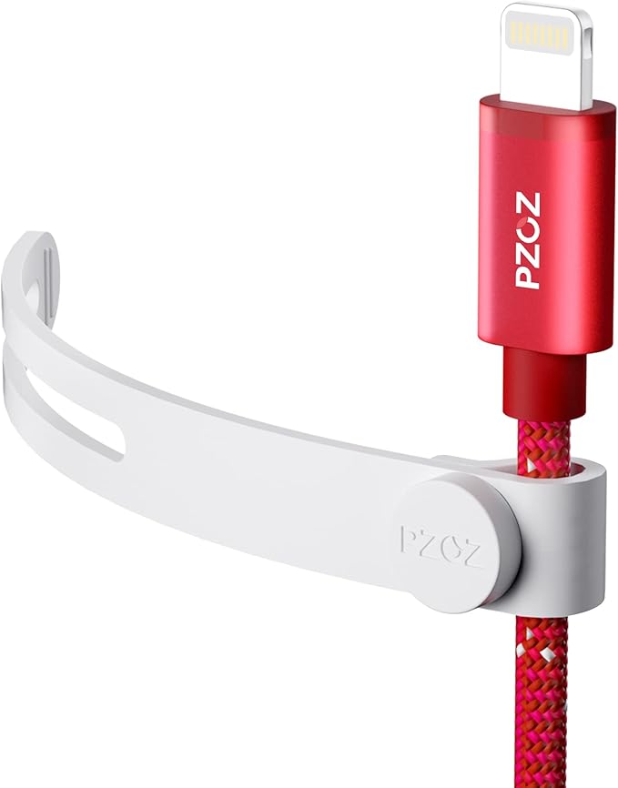 PZOZ Reusable Silicone Cable Ties 10 Pack, Durable Flexible Cable Organizer Straps for Charging Cables, Headphones & Power Cords, Cord Management for Desk, Home Office Organization (White)