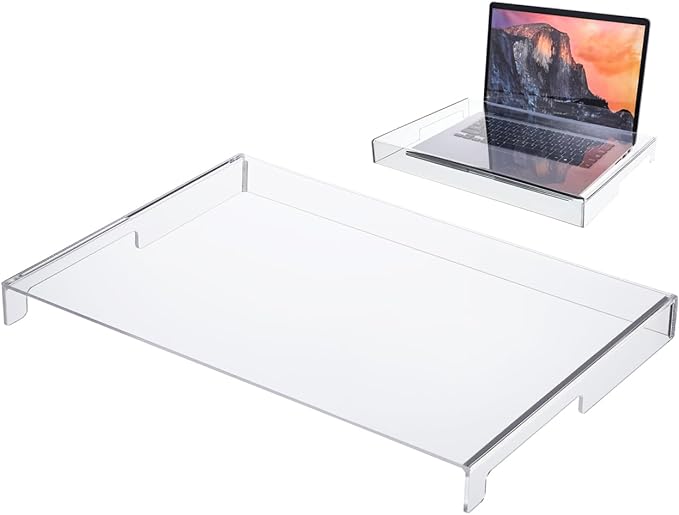 ABOOFAN Clear Acrylic Keyboard Dust Cover, Anti-Cat Waterproof Protective Case for Laptop & Mechanical Keyboards 15.74x10.43 Inch