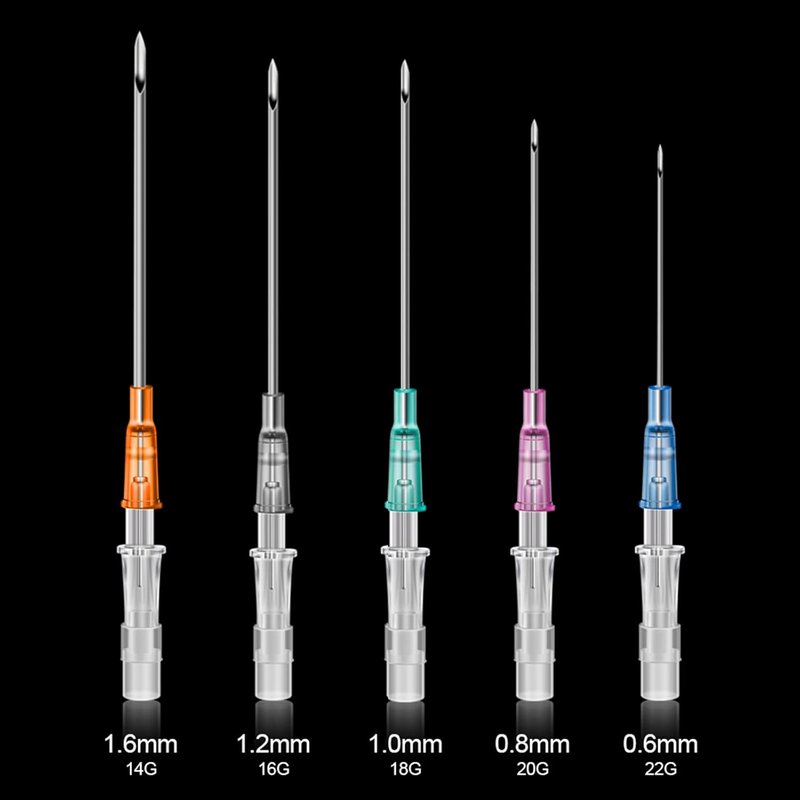 16G Catheter Piercing Kit - 50Pcs Hollow IV Catheter for Ear, Nose, Lip, Tongue & Belly Piercings