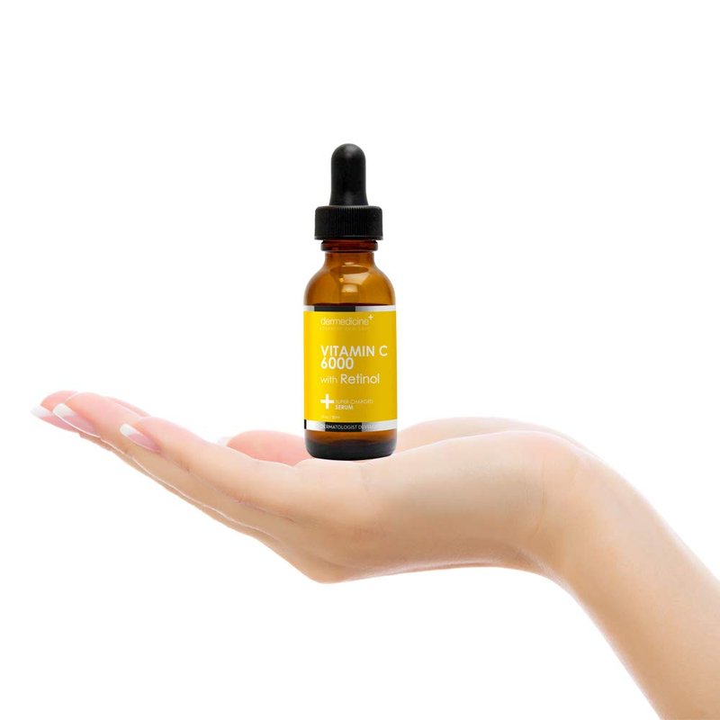 Vitamin C 6000 w/Retinol Anti-Aging Serum for Face Helps Smooth Wrinkles, Brightens Complexion Improves Texture & Tone for More Youthful Skin | 1 fl oz / 30 ml