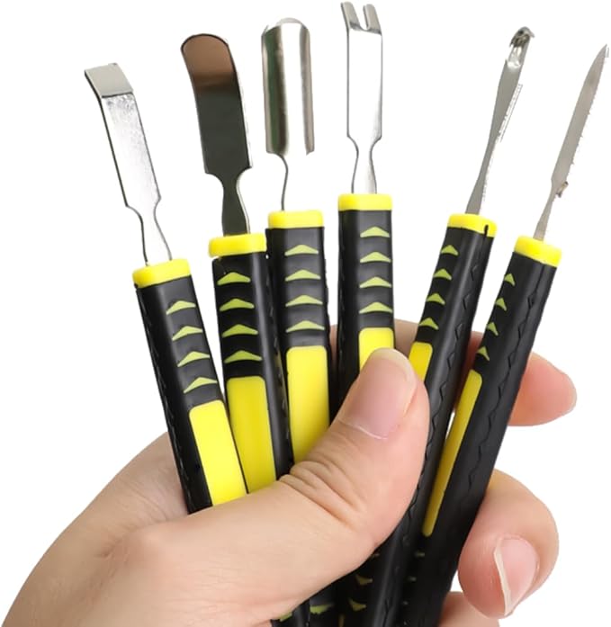 31 Piece Dual Ends Metal Crowbar Spudger Pry Tool Kit, Anti Static Non Abrasive Scratch Free Electronics Repair Screwdriver Set for iPhone MacBook Laptop Tablet Watch Game Console