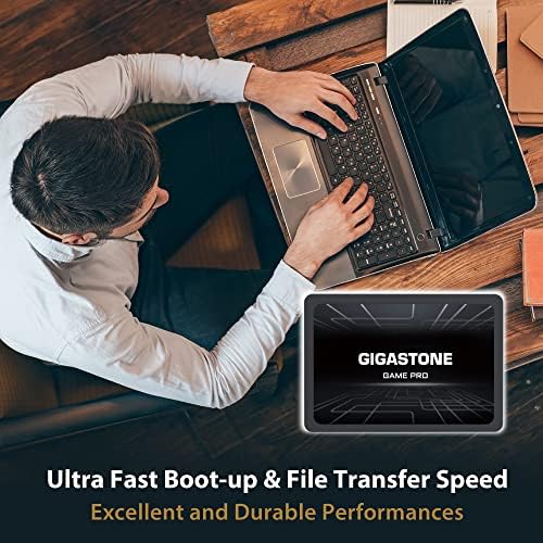 Gigastone 256GB SATA SSD (5-Pack) 2.5 inch SSD 520MB/s Upgrade Laptop PC Memory and Storage PS4 HDD Replacement 2.5" Internal Solid State Hard Drives SATA III SLC Cache 3D NAND Game Pro Performance