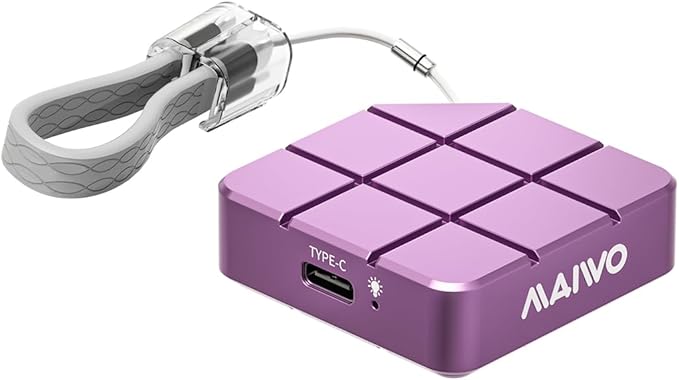 MAIWO 256GB Portable External Solid State Drive Build-in M.2 2230 PCIe NVMe SSD, USB C 3.2 Up to 1050MB/s, Mini Cute PSSD for iPhone 15 16 17 Pro Max MacBook Pro Air, Aluminum (Pinkish Purple)