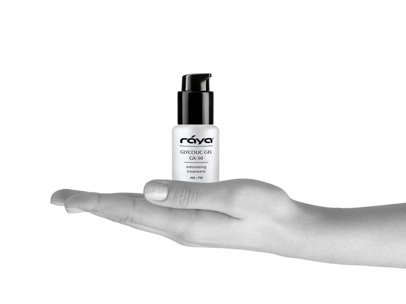 Raya Glycolic Gel GX-50 | Face Exfoliator & Serum | Against-Wrinkle Facial Serums with AHA for Oily & Break-Out Skin | Clears Blemishes, Reduces Oiliness & Fine Lines