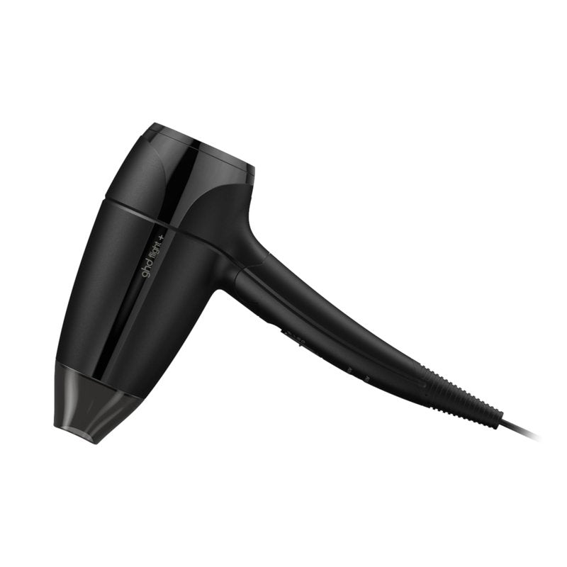 ghd Flight+ Travel Hair Dryer ― 1300w Professional Portable Hair Volumizer, Suitcase Friendly, Lightweight, Powerful, and Compact Blow Dryer with Luxurious Travel Case ― Black