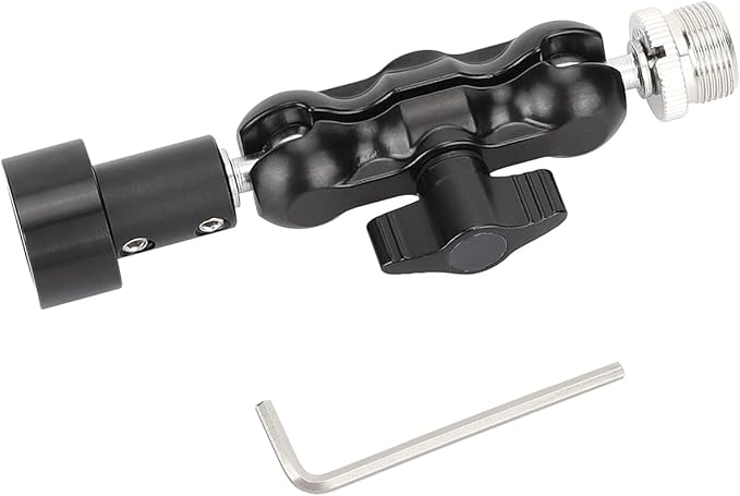 CAMVATE Mini Ball Head Microphone Mount with 5/8"-27 Male & Female Adapter