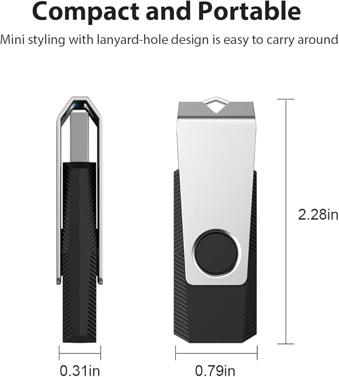 Aiibe 5 Pack 64GB Flash Drive USB Flash Drives 64GB Thumb Drive USB 2.0 Memory Stick USB Drives Jump Drive 64 GB Multipack (64G, 5 Mixed Colors: Black Red Cyan Green Purple)