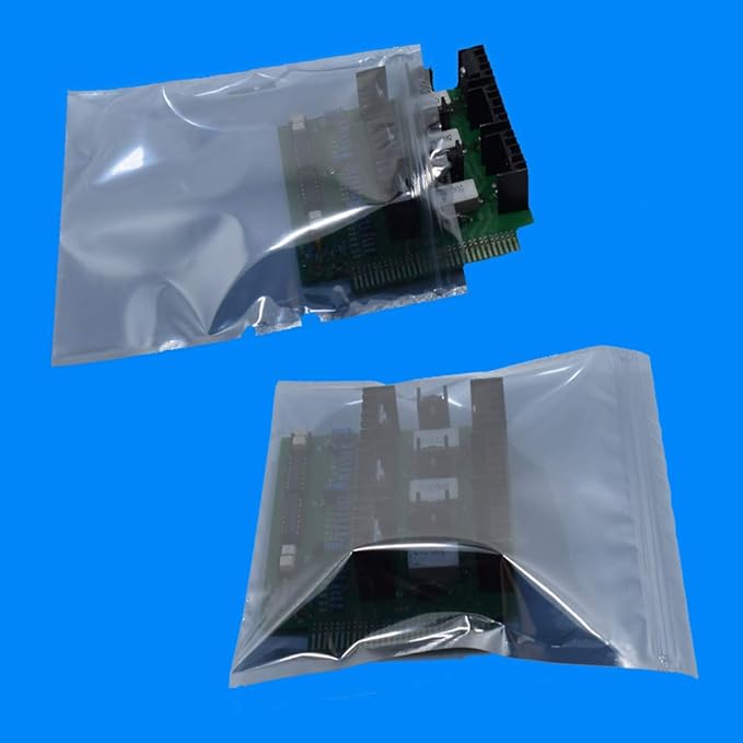 Daarcin 100pcs 5.9x7.87in/15x20cm Anti Static Bags,Premium ESD bag Resealable for 3.5'' SSD HDD with 100pcs Labels, Anti-static Bags for Hand Drive or Varieties of Electronic Device