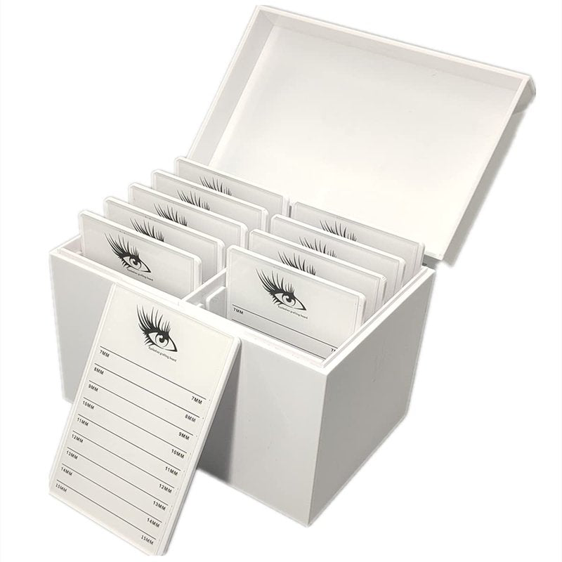 May healthbeauty 10 Layers Acrylic Eyelash Storage Box, Makeup Organizer False Eyelashes Glue Pallet Holder Grafting Extension Close-Packed Display