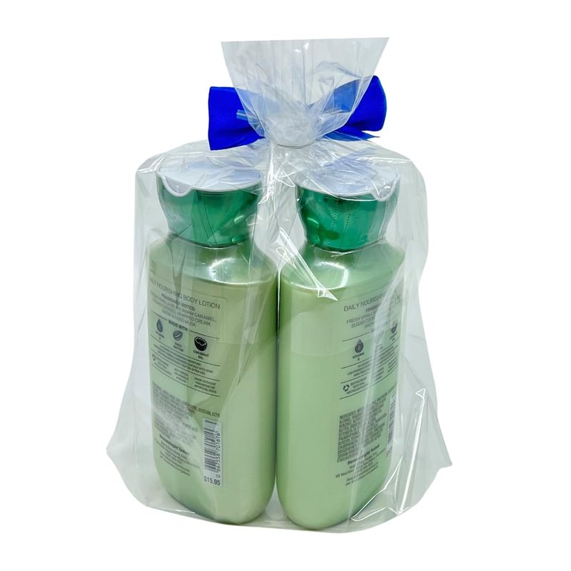 Bath & Body Works VANILLA BEAN NOEL Body Lotion Gift Set with a Blue Bow for Holiday & Gifts - Pack of 2 (2023 Edition)