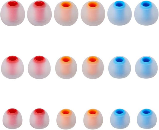 Earbud Tips Soft Silicone Earbuds Replacement Tips Fit for in-Ear Headphones(Inner Hole from 3.8mm - 4.2mm Earphones) 9 Pairs S/M/L