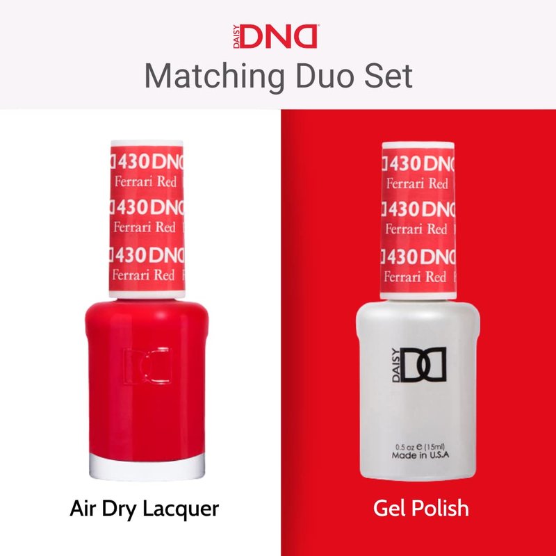 DND Gel Polish Set, Pink Collection, UV/LED Gel Polish and Air Dry Nail Lacquer, Matching Chip-Free Polish Duo, 640 Pink, 0.5 Fl Oz