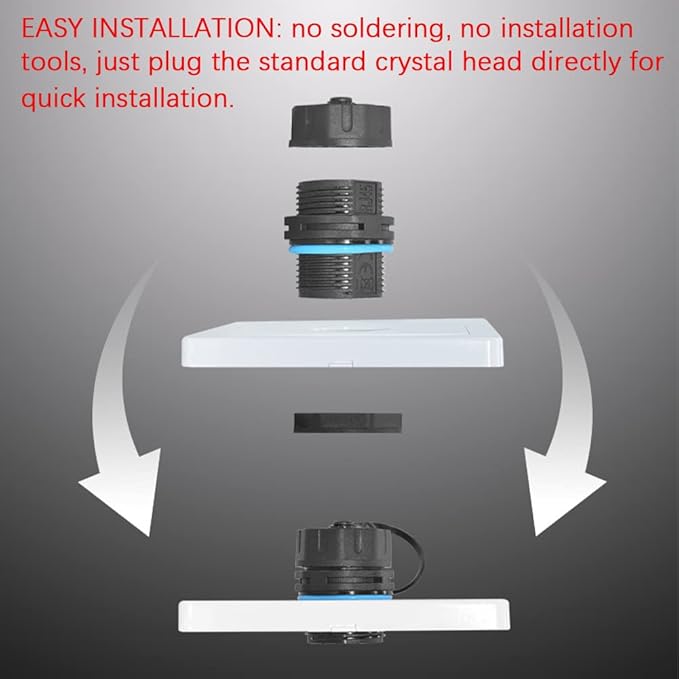 ANMBEST 10PCS Panel Mounting Shielded CAT6 RJ45 Waterproof Connector Cat5/5e/6 8P8C Ethernet LAN Cable Coupler Double Head Adapter with Waterproof/Dust Cap