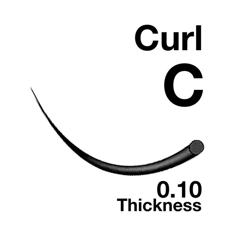 EMILYSTORES Eyelash Extensions 0.10mm Thickness C Curl Length 12mm Individual Volume Natural-Looking eyelashes Single Size For Lash Extension (0.10,C,12mm)