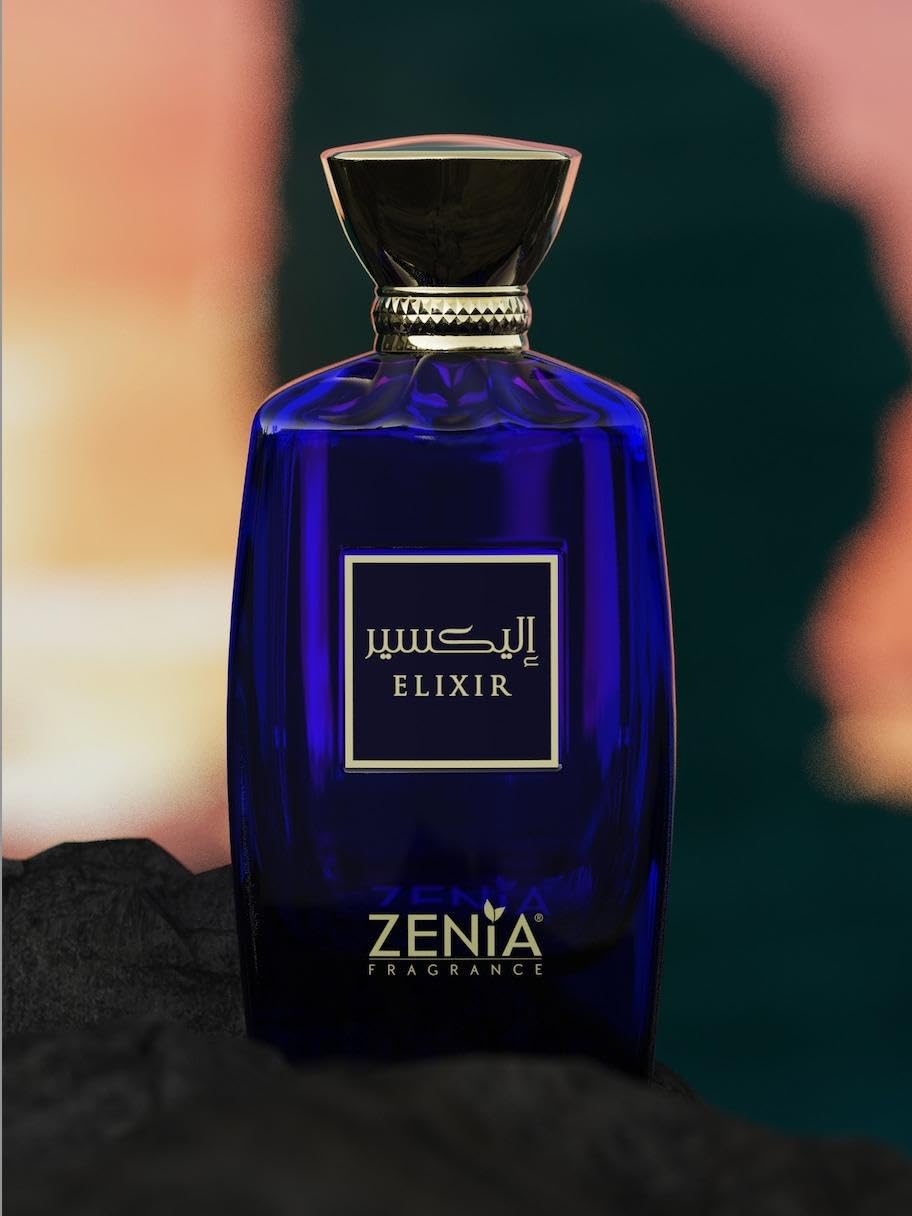 Zenia Elixir Eau de Parfum EDP Spray – 3.4oz / 100ml | Long Lasting Fresh Spicy Sweet Fragrance with Lavender, Mint, Vanilla & Honey