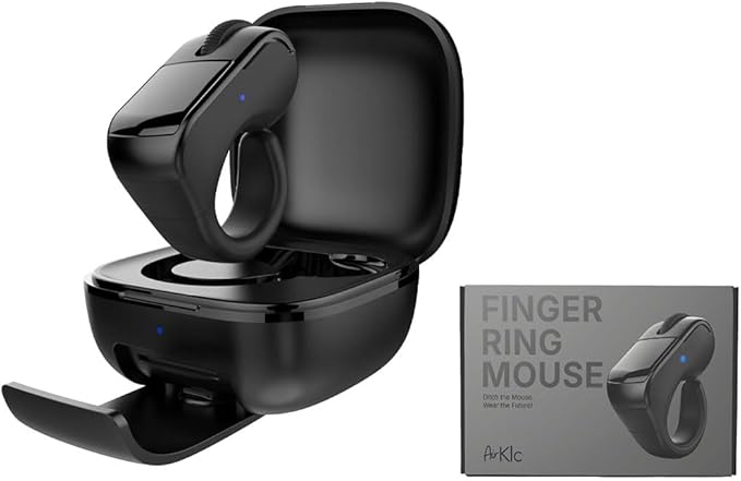 INSTAWOW AirKlc Finger Ring Mouse, Bluetooth Touchpad, Cursor Control, Video Scroll, Compatible with PC, Laptop, Mobile, Tablet