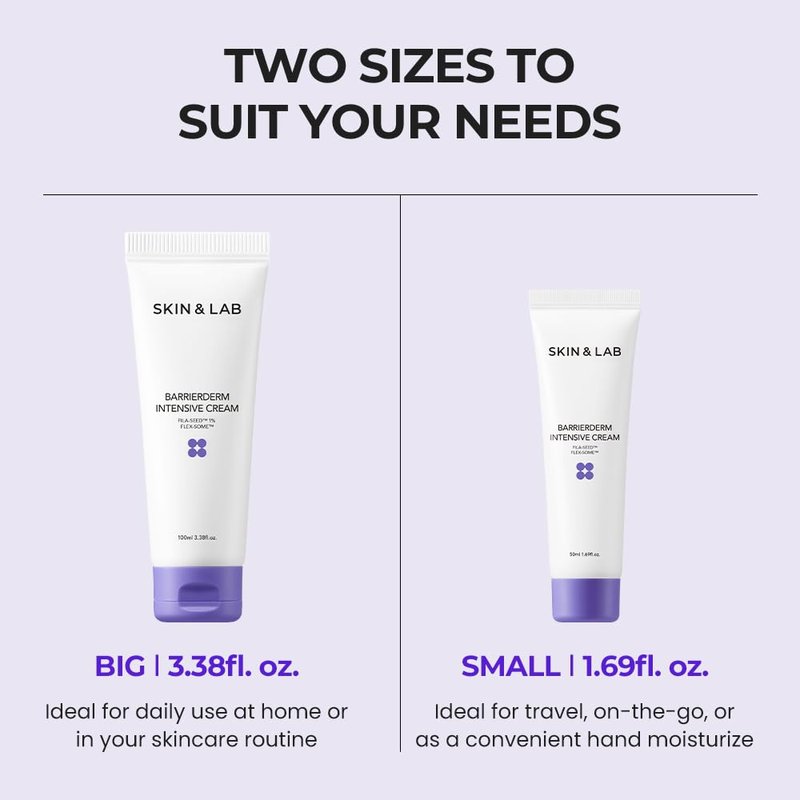 [SKIN&LAB] Barrierderm Intensive Cream 100ml, Skin Barrier Korean Face Cream Moisturizer, Panthenol, light texture, face and body cream, Gentle for All Ages (3.38 fl oz.) | Korean Skin Care