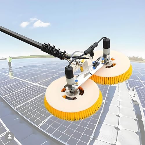 Professional Solar Panel Cleaning Brush Kit - Essential Tool for Home & Commercial Use, Efficient Photovoltaic Roof Maintenance, Streak-Free Shine, Easy to Use