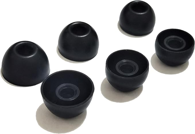 Silicone Ear Tips for Beats Fit Pro, Studio Buds, Powerbeats Pro 2, Solo Buds - 6 Pairs S/M/L Replacement Tips, Secure Fit Noise Isolation for Sports & Workouts (Black)