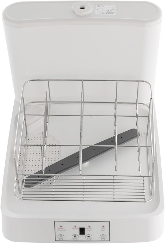 Countertop Dishwasher, 110V 800W Portable Automatic Dishwashing Machine with Tank & Touch Control, Household Compact 3 Washing Programs Dishwasher With Clear Door For Apartments, Dorms