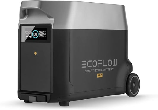 EF ECOFLOW DELTA Pro Extra Battery 3600Wh, 2.7H to Full Charge, Battery Backup for Home Use, Blackout, Camping, RV