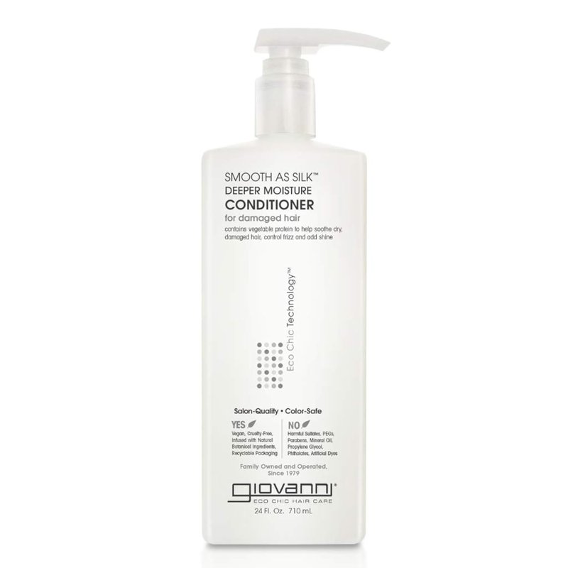 GIOVANNI Smooth as Silk Conditioner - Moisturizing Hair Treatment for Damaged Hair | 24 Fl Oz, Sulfate-Free