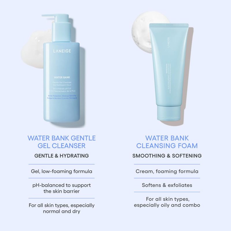 LANEIGE Water Bank Gel Cleanser - pH-Balanced & Barrier-Boosting with Blue Hyaluronic Acid | 150ml