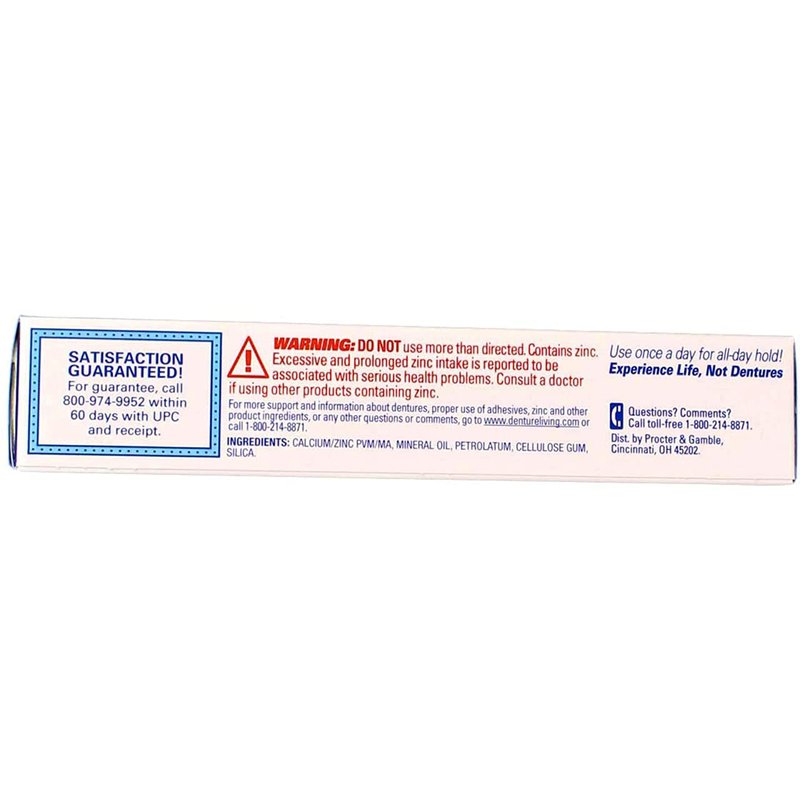 Fixodent Denture Adhesive Cream - Strong Hold for All-Day Comfort | 2.40 oz, Pack of 5