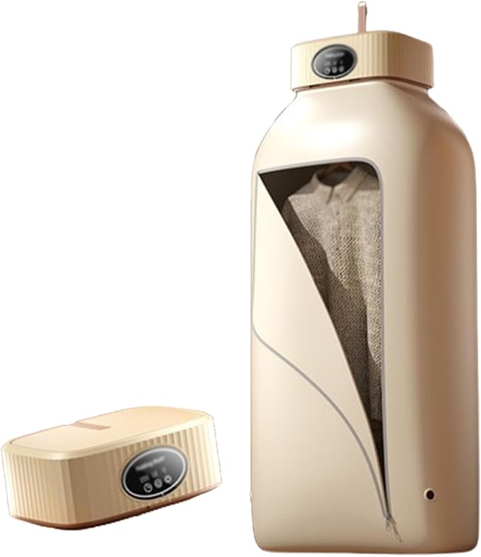 Hanging Garment Steamer,Garment Hanger for Steaming Clothes,Automatic Ironing Machine,Collapsible Automatic Wireless Vertical Steam Iron,One-Key Care for Clothes & Fabric(Khaki)
