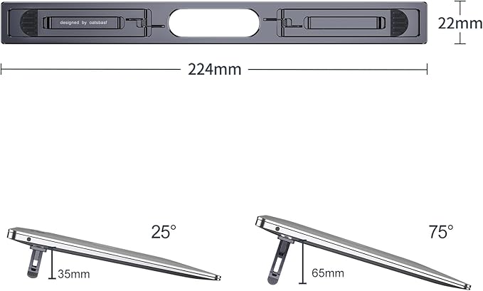 nediea Laptop Risers for Desk, 4 Adjustable Heights Laptop Stand, Keyboard Riser, Ergonomic Laptops Feet for Desk, Compatible with MacBook Air Pro, with Dell, with HP, More 10-15.6” Laptops