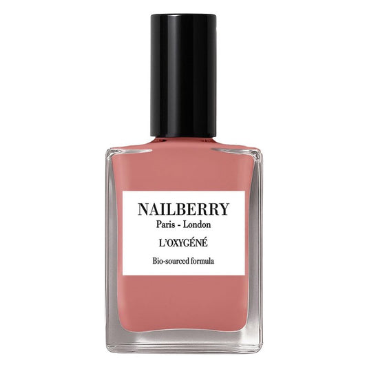 Nailberry L'Oxygéné Oxygenated Nail Lacquer - Vintage Pink Semi-Sheer Polish | UV Protected, 12-Free, Vegan, 15 ml