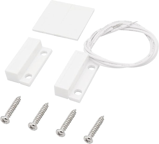 FOCMKEAS Magnetic Reed Switch Wired Surface Mount Normally Closed NC Contact Sensor Alarm Magnetic Door Switch with 2 Wires, ABS, MC-38