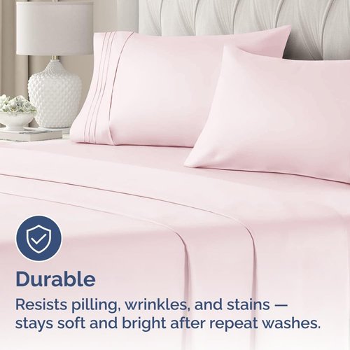 King Standard Pillow Cases - Soft Hotel Quality Covers for Comfy Bedding | 4-Piece Set in Lavender Pink