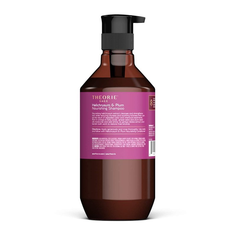 Theorie Nourishing Shampoo with Helichrysum & Plum - Enriches & Soothes Dry Hair | 800mL Pump Bottle