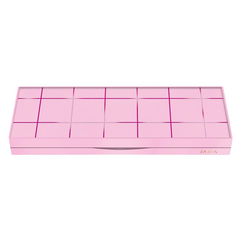 Pupa Milano Pupart S Makeup Palette, 002 Pink, 0.4 oz - Versatile Makeup Kit - Blush for Cheeks - Eyeshadow - Lip Gloss - Lip Cream - Face Makeup