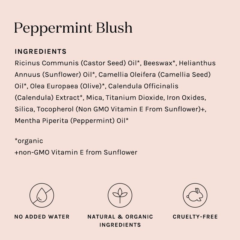 Kari Gran Lip Whip | Moisturizing Lip Balm with Organic Oils | Glossy Sheen + Peppermint | Rich Buttery Texture, Hydrates & Protects | Non-GMO, Organic Ingredients, Made in USA (Blush Peppermint)